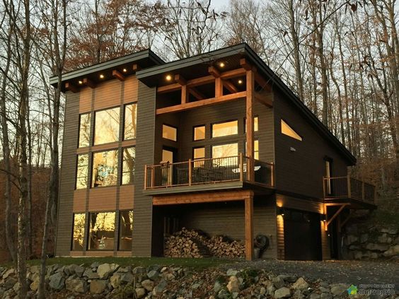 modern cabin exterior