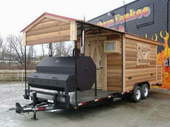 bbq trailer with shack