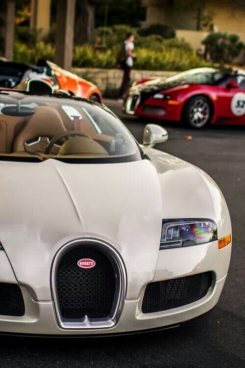 cream color Bugatti 