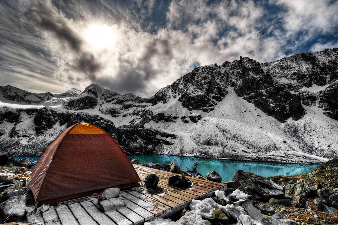 high mountain camping