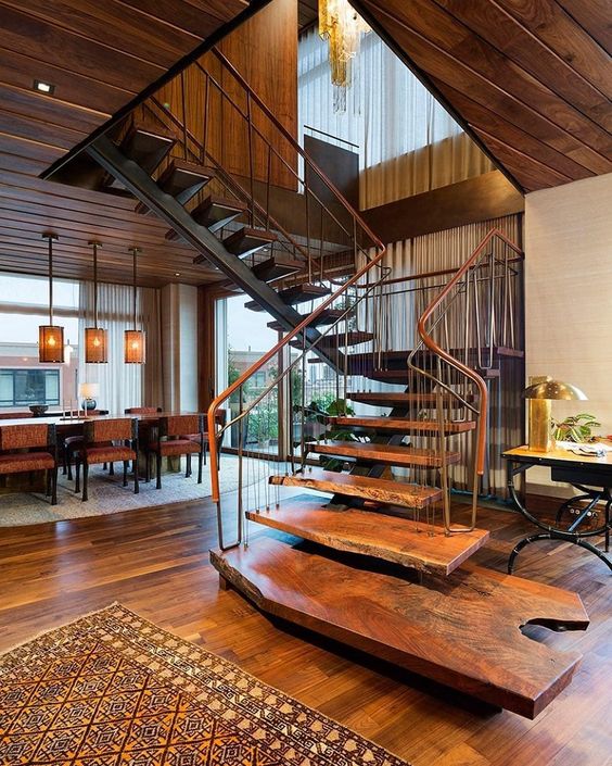 wood staircase