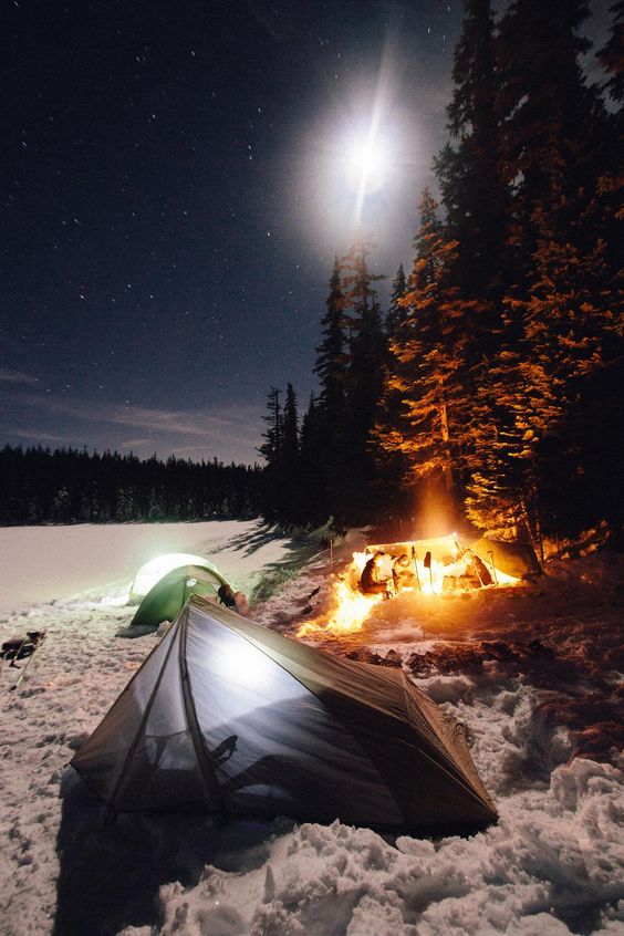 extreme winter campsite