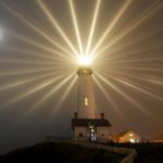 beacon of light from lighthouse