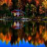 fall lake reflection