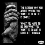 what you ahve to do and what you want to do are in conflict