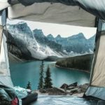 glacial lake tent view