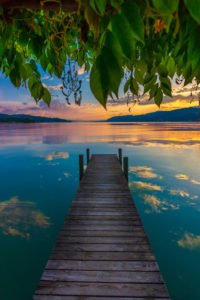 a dock down by the lake