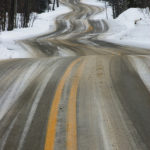 winding snowy road