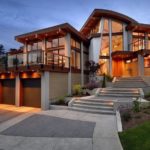 front of modern aspen style home