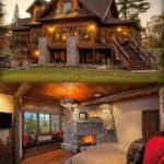 interior and exterior shots of rustic home