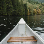 late summer canoe trip on lake