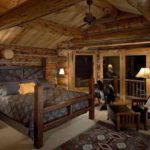 rustic and manly log home bedroom