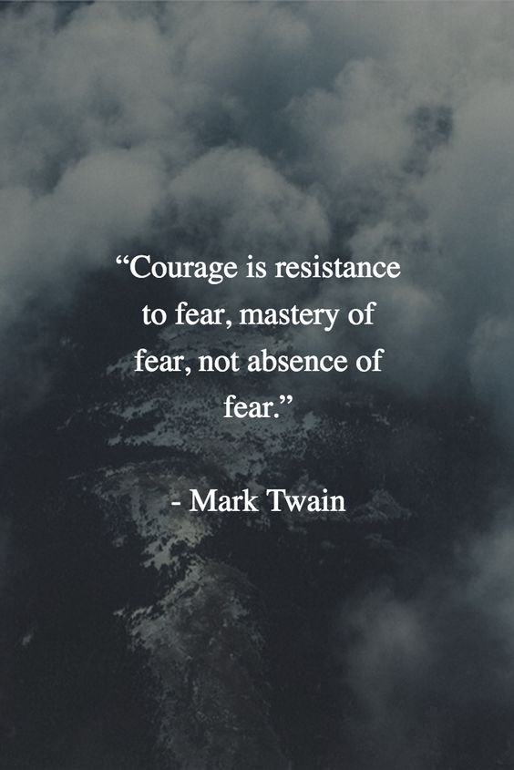 courage is resistance to fear