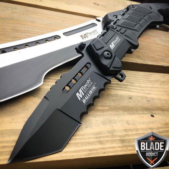 black tactical knife