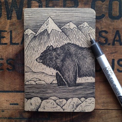 bear on notebook