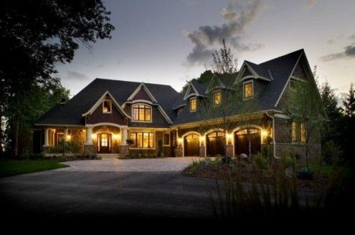 large home with three car garage