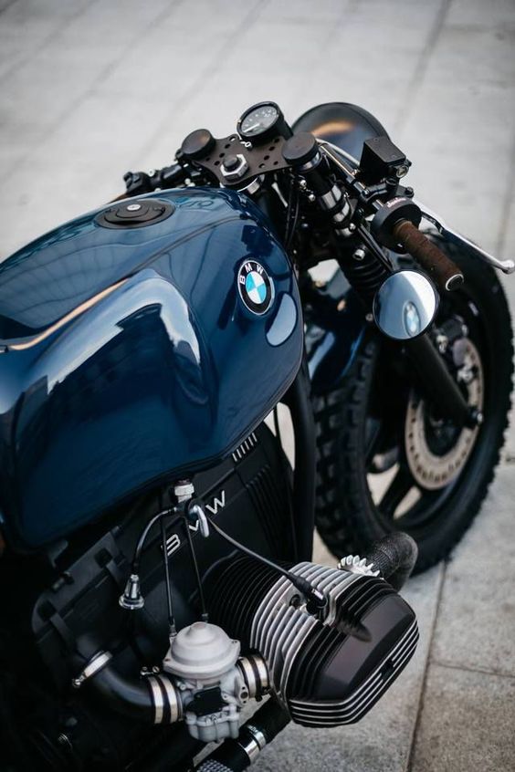 blue bmw motorcycle