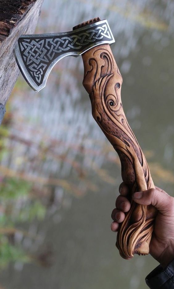 hand carved ax