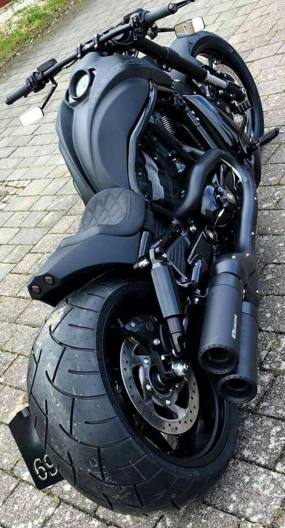 blacked out harley