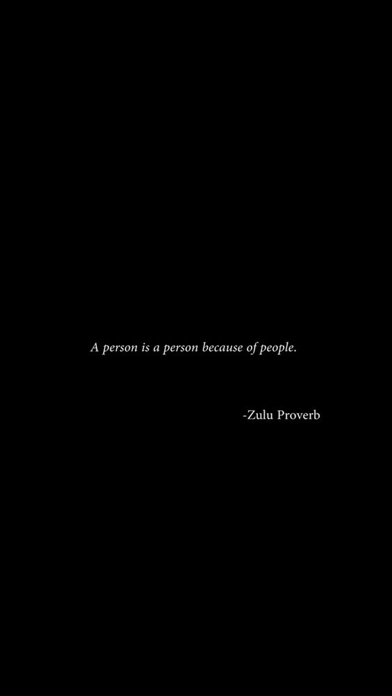 a person is a person because of people