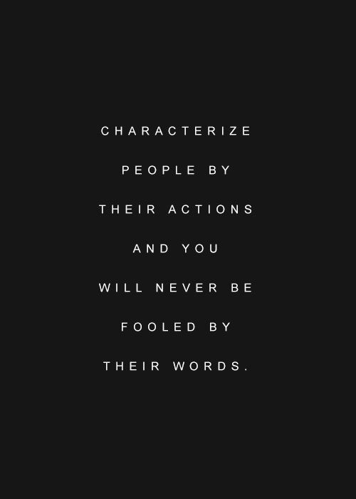 Characterize People By Their Actions