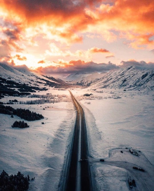 snowy road