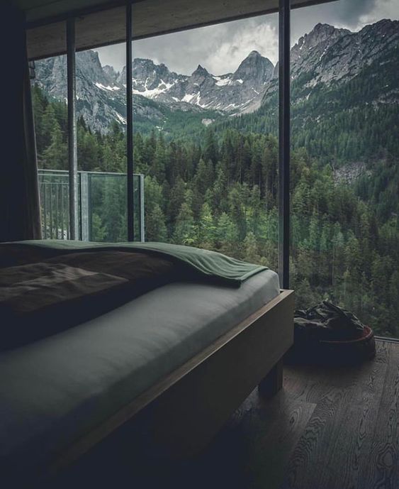 view of mountains from bedroom