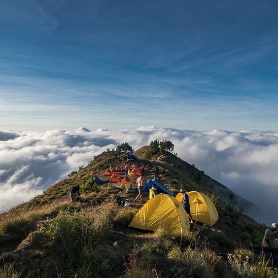 camping on the top of the world