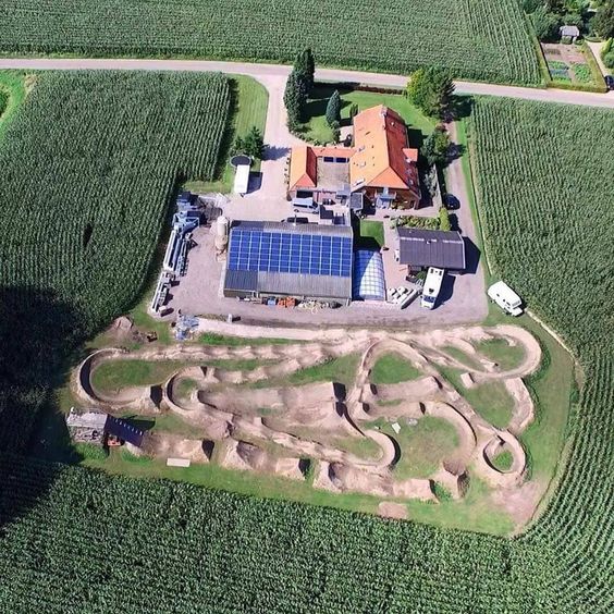 motocross track from above