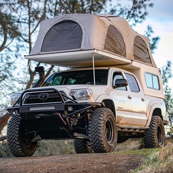 toyota pickup with truck tent