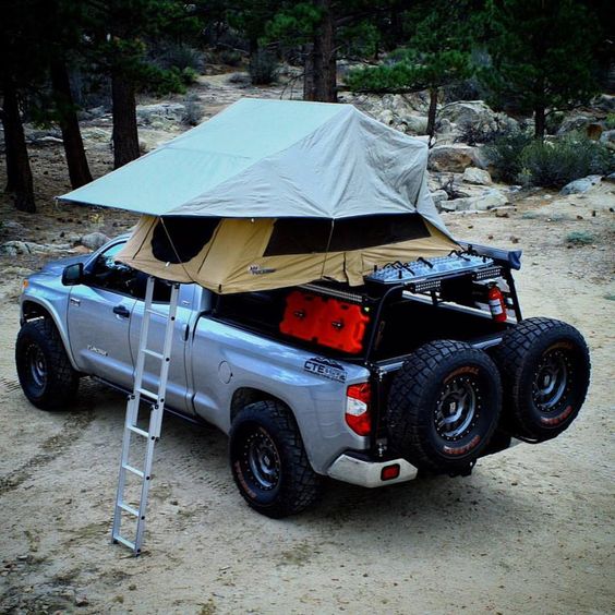 truck tent with rain fly