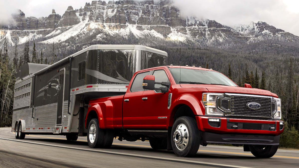2020 Ford Super Duty with trailer