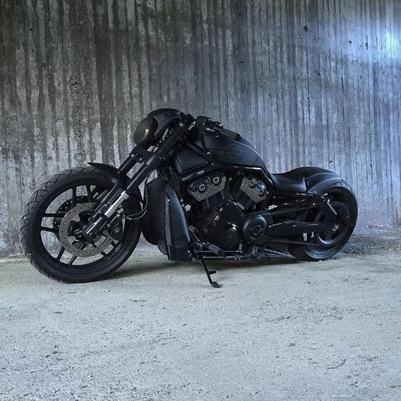 blacked out harley