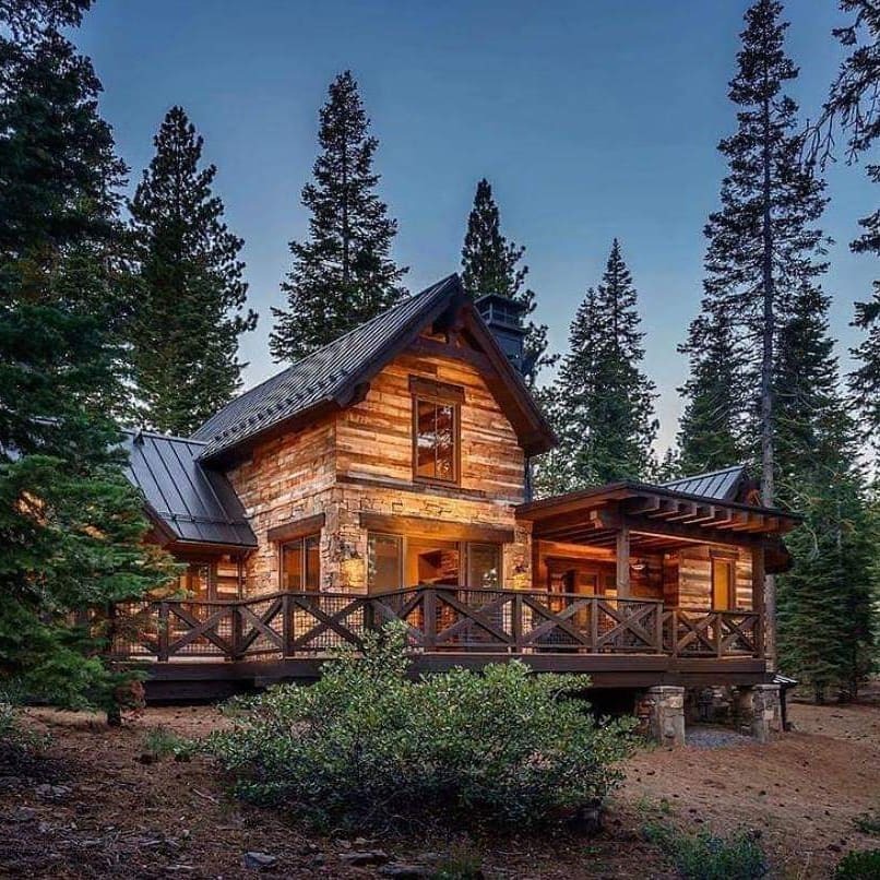 manly cabin in the woods