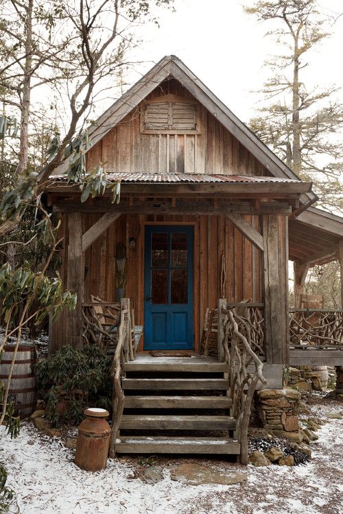 old and rustic cabin in the woods