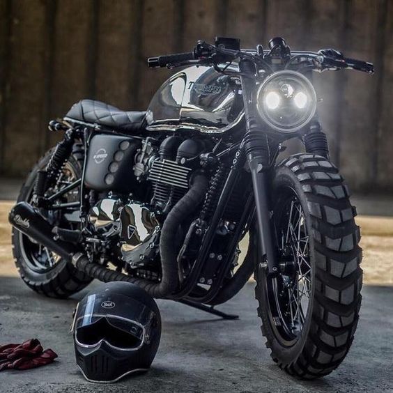 tough looking triumph motorcycle