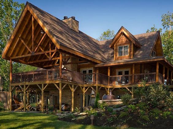 large cabin style home