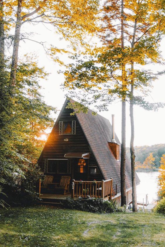 summer cabin by the lake