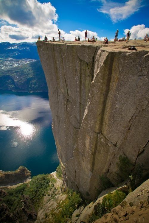 the scenery is great from Pulpit Rock, Norway