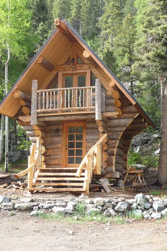 unique cabin in the woods