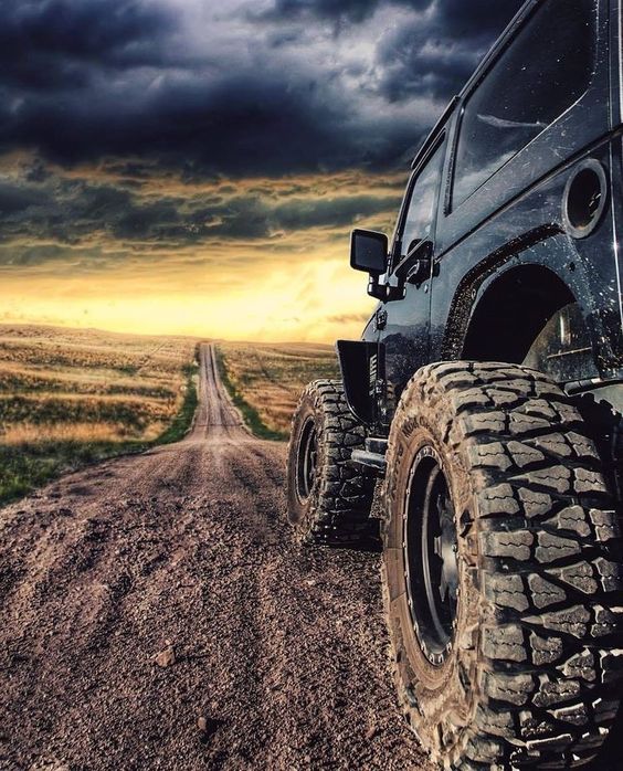 jeep and a dramatic sky