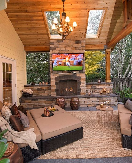manly outdoor entertaining room