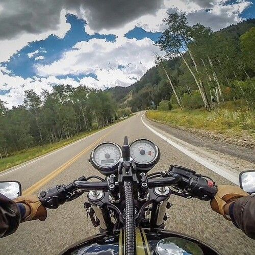 motorcycle ride on mountain highway