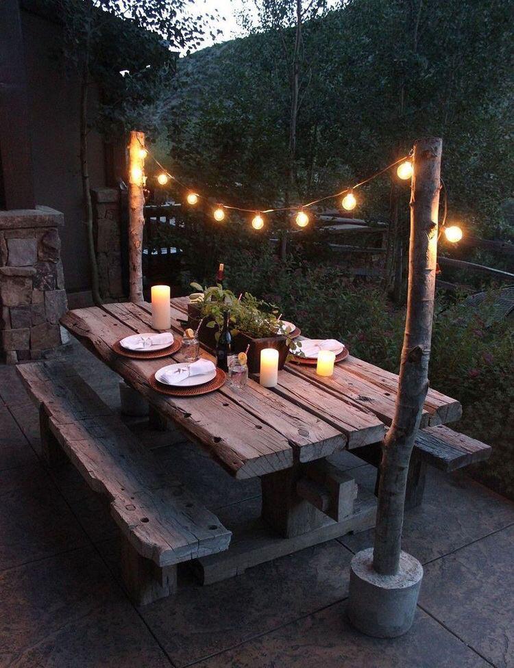 outdoor entertaining table