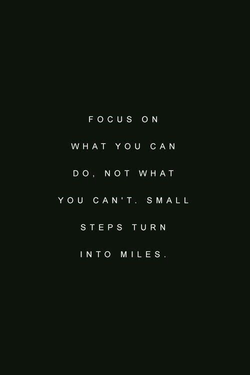 focus on what you can do