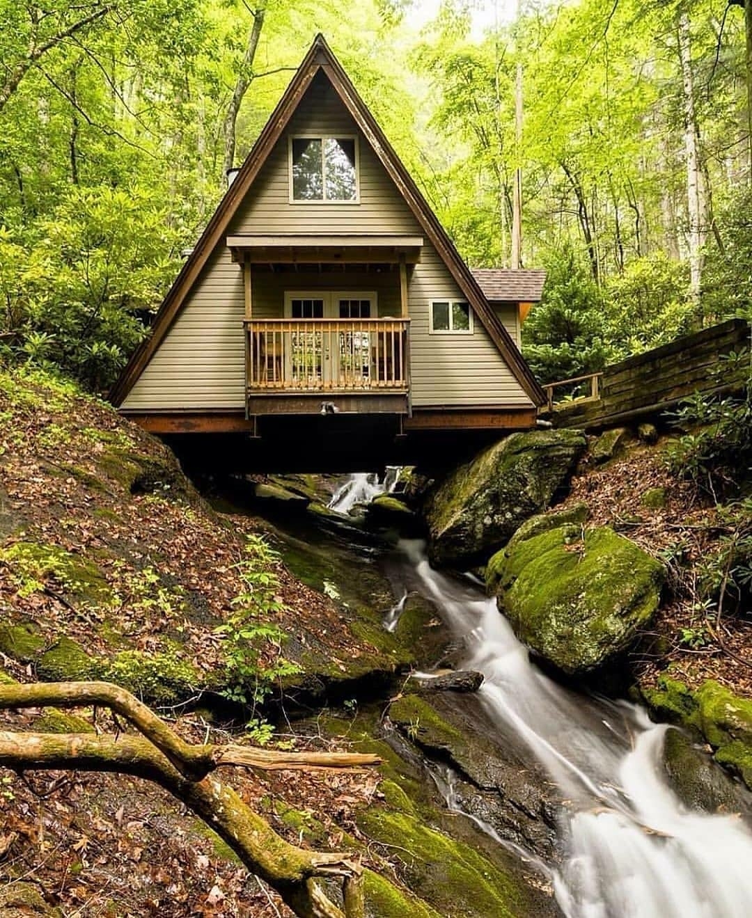cabin over creek