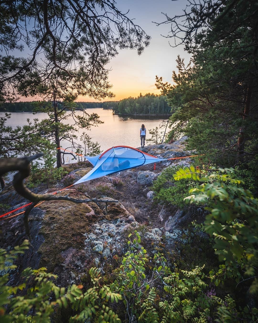 camping at the lake