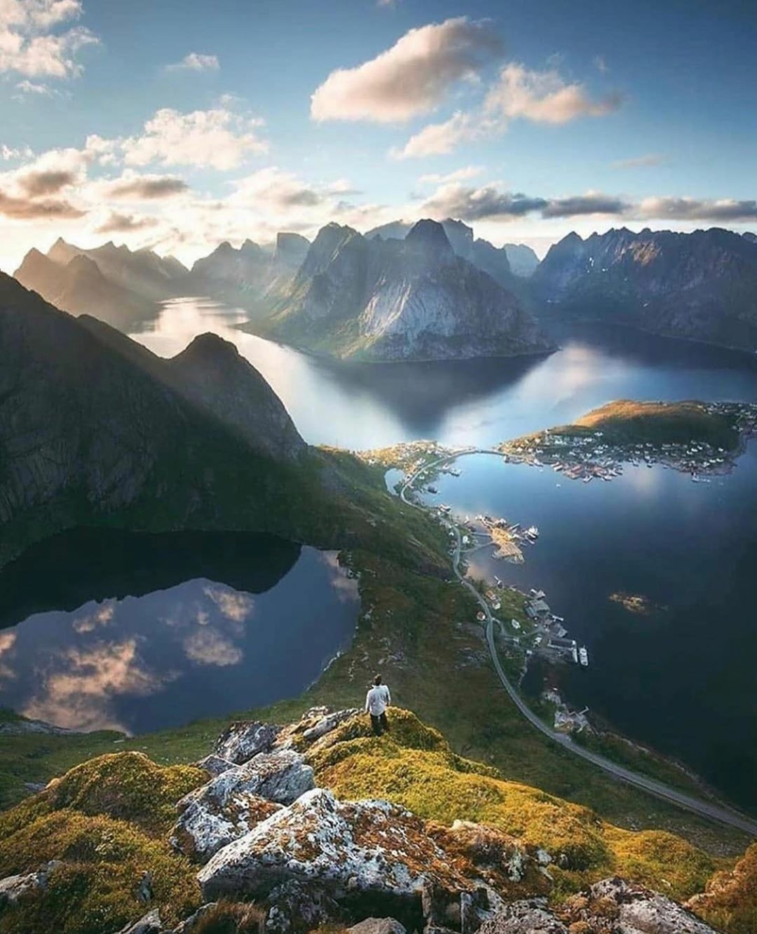 man on mountain in Norway