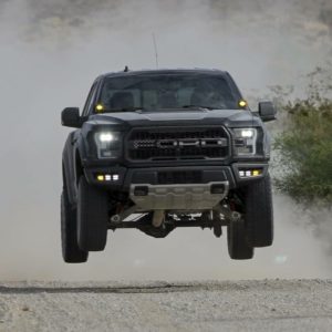 the manly life - ford raptor getting air