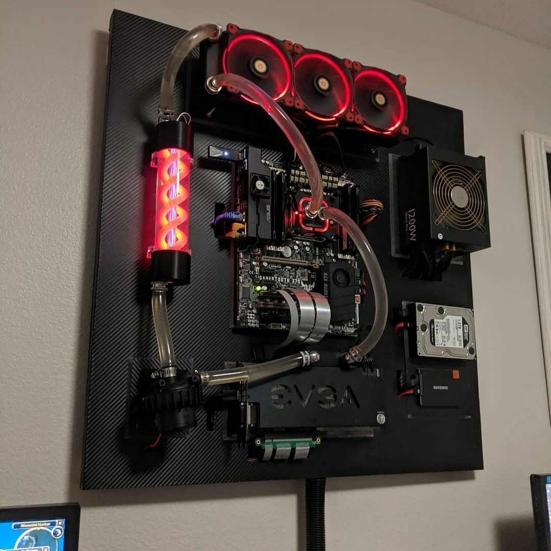 wall mounted high performance pc